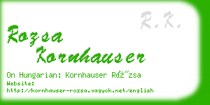 rozsa kornhauser business card